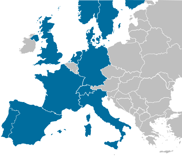 MERG map of Europe